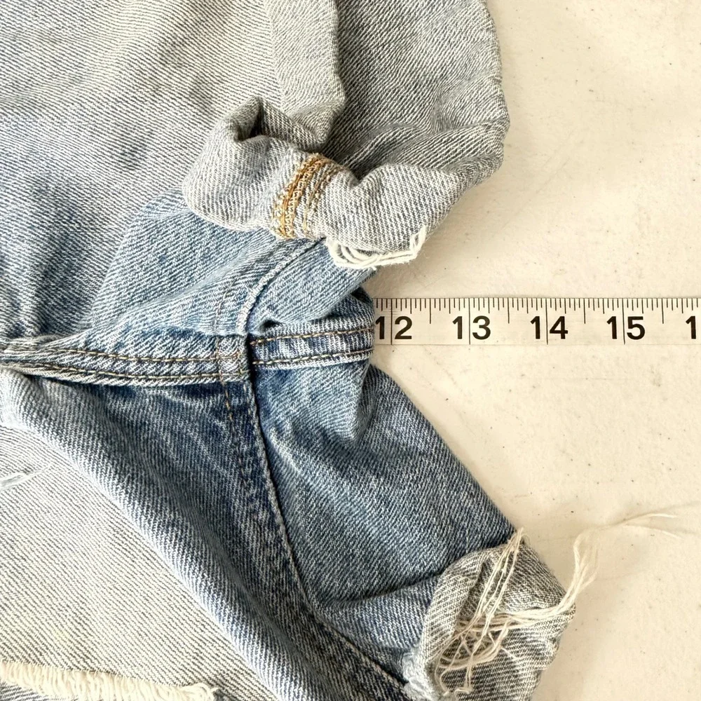 Lucky‎ Brand Womens Light Wash Distressed Denim Cutoff Shorts Size 8 29 *altered